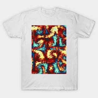 fire and ice pattern T-Shirt